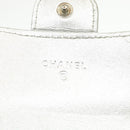 CHANEL Matelasse Bifold Wallet Silver CC Auth cr620-9