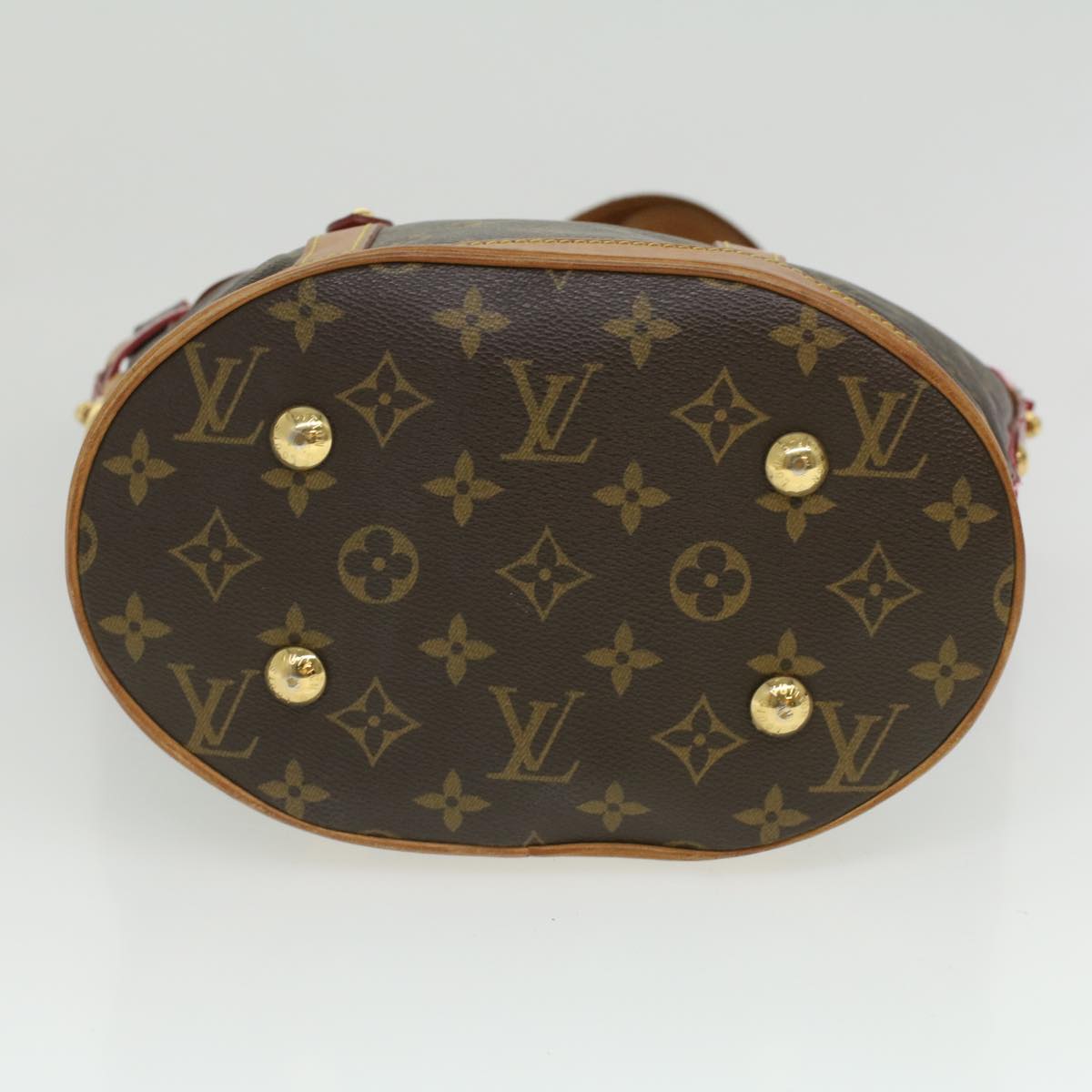 LOUIS VUITTON Monogram Neo Bucket Tote Bag Red M95613 LV Auth 30640