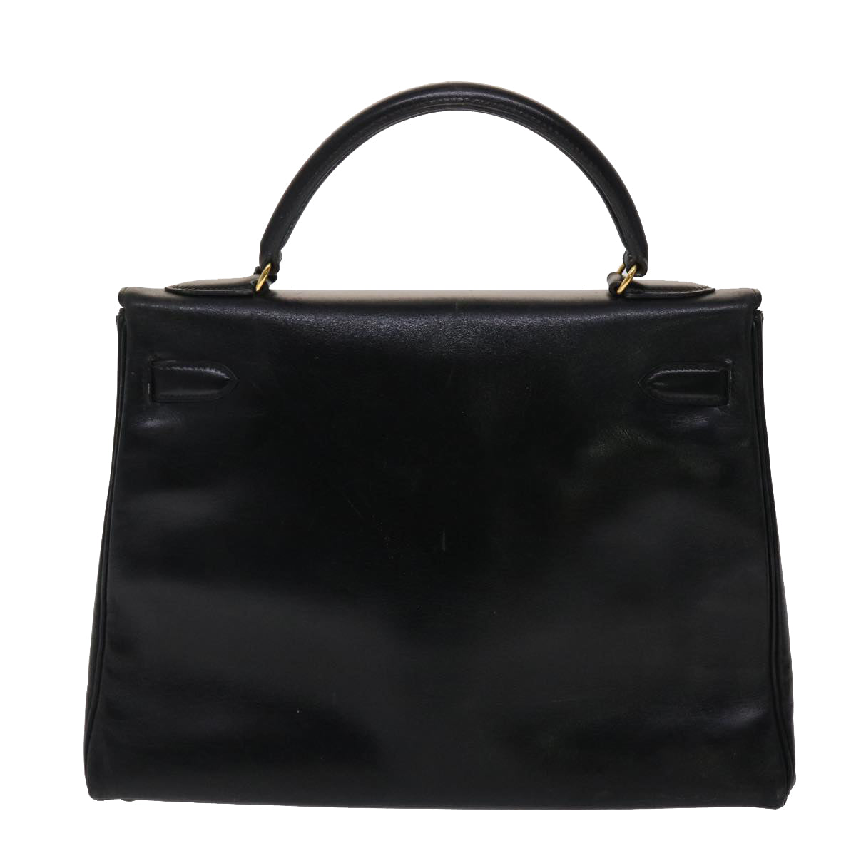 HERMES Kelly 32 Hand Bag Leather Black Auth ni110A - 0