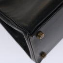 HERMES Kelly 32 Hand Bag Leather Black Auth ni110A-15