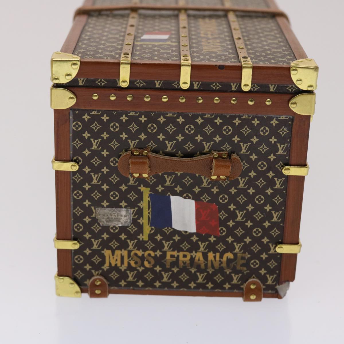 LOUIS VUITTON Monogram Miss France Paper Weight Brown M99408 LV Auth 35337