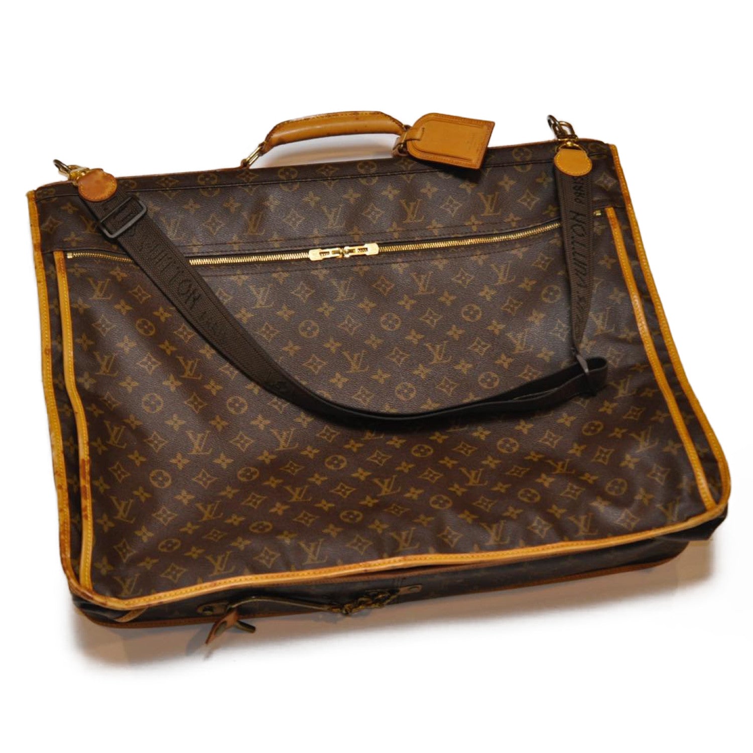 LOUIS VUITTON Monogram Portable Sunk Center Garment Cover M23412 LV Auth am2409s