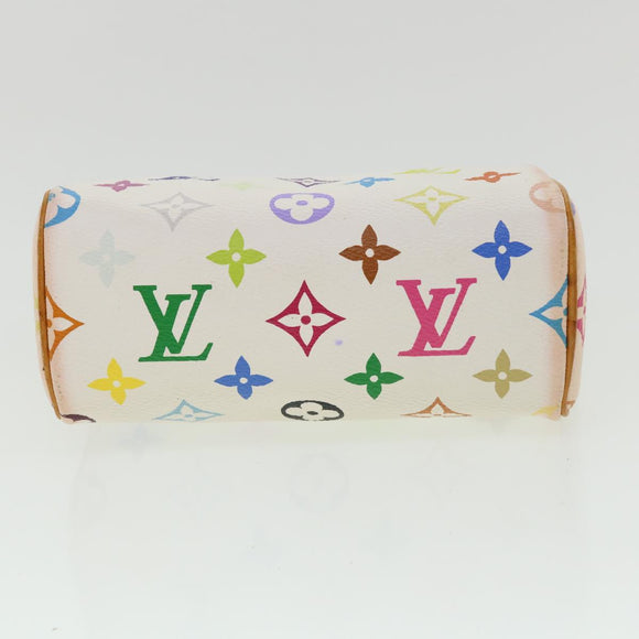 LOUIS VUITTON Monogram Multicolor Mini Speedy Hand Bag White M92645 Auth am224g