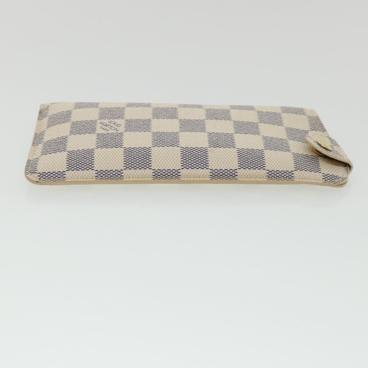 LOUIS VUITTON Damier Azur Etui A Lunettes MM Glasses Case N60025 LV Auth am259b