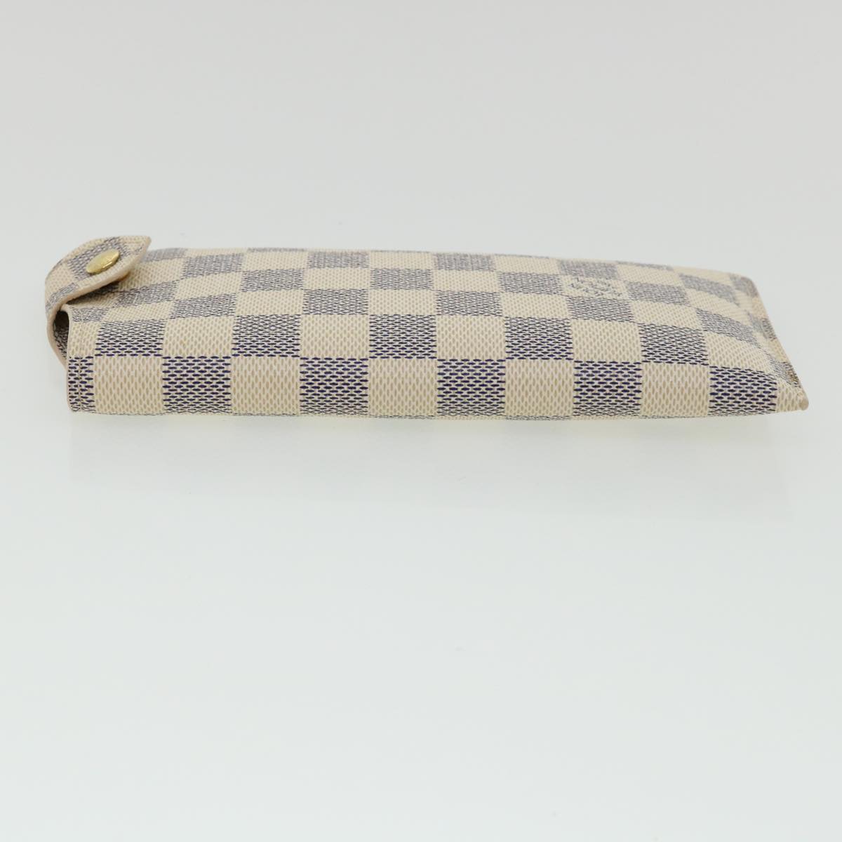 LOUIS VUITTON Damier Azur Etui A Lunettes MM Glasses Case N60025 LV Auth am259b