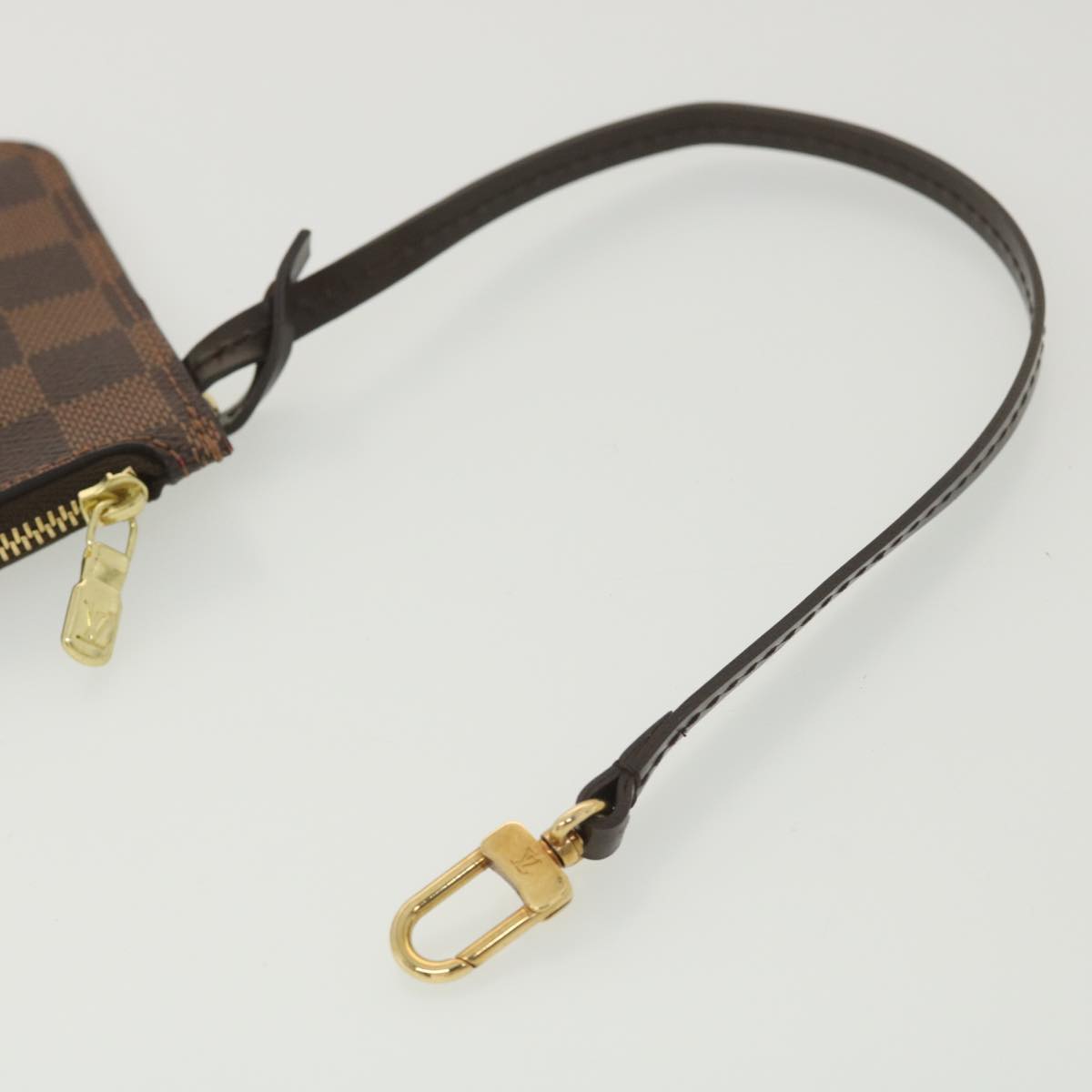 LOUIS VUITTON Damier Ebene Neverfull PM Pouch LV Auth bs4447