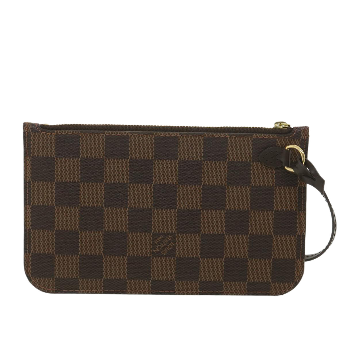 LOUIS VUITTON Damier Ebene Neverfull PM Pouch LV Auth ep771