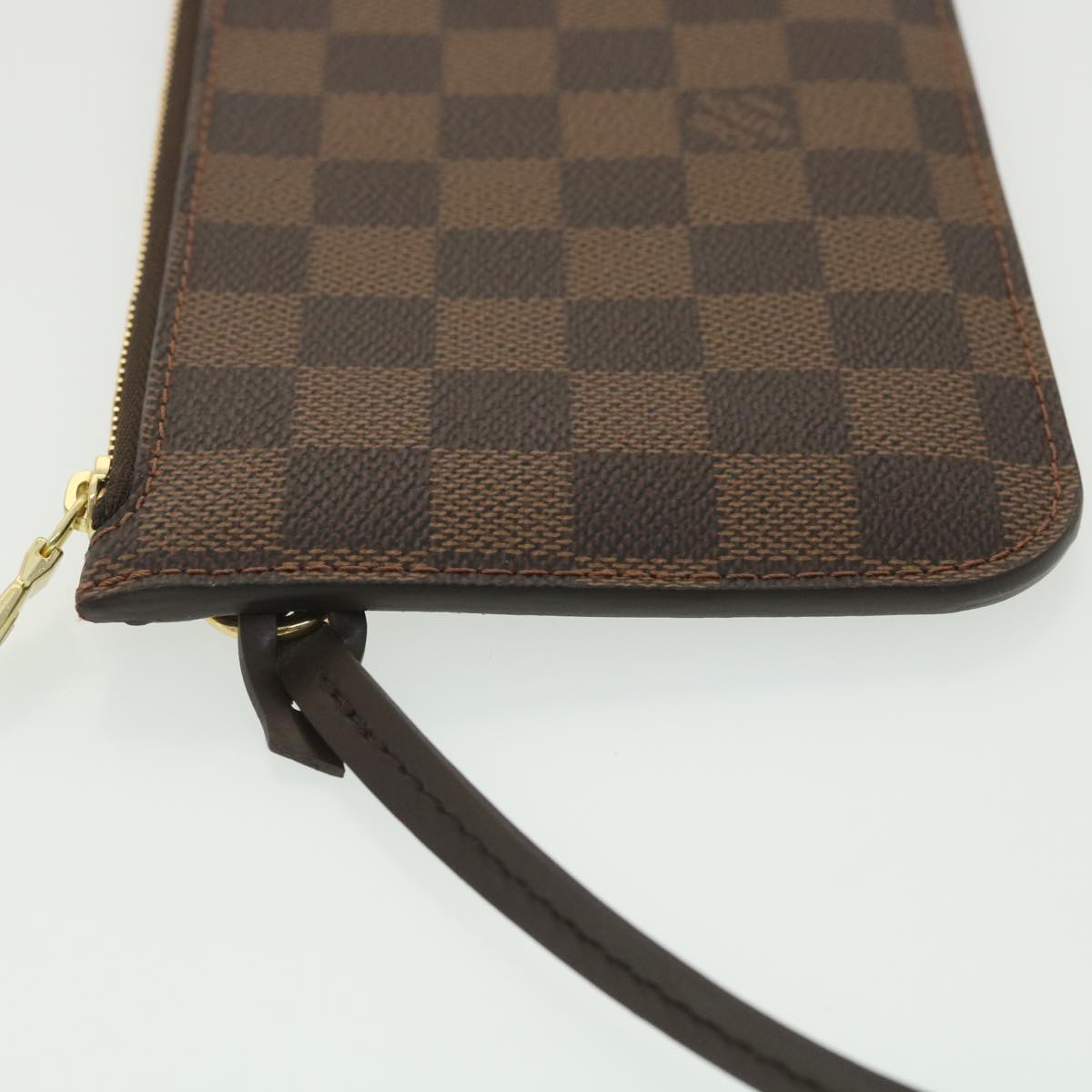 LOUIS VUITTON Damier Ebene Neverfull PM Pouch LV Auth ep771