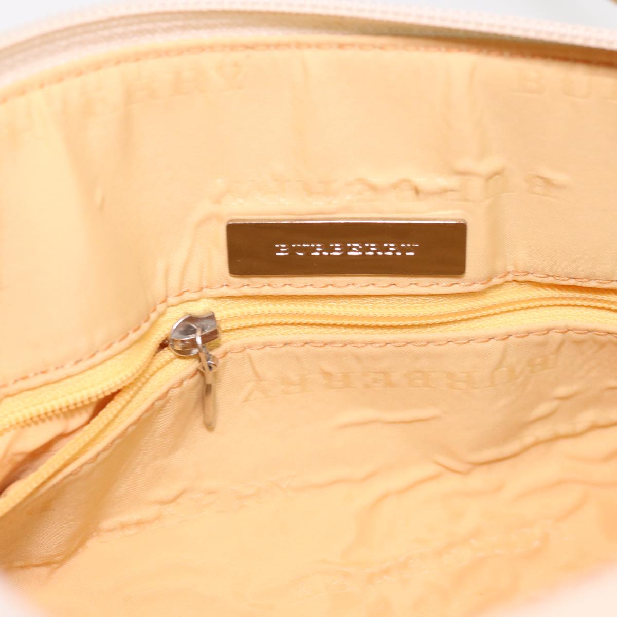 BURBERRY Shoulder Bag Canvas White Auth ti1004