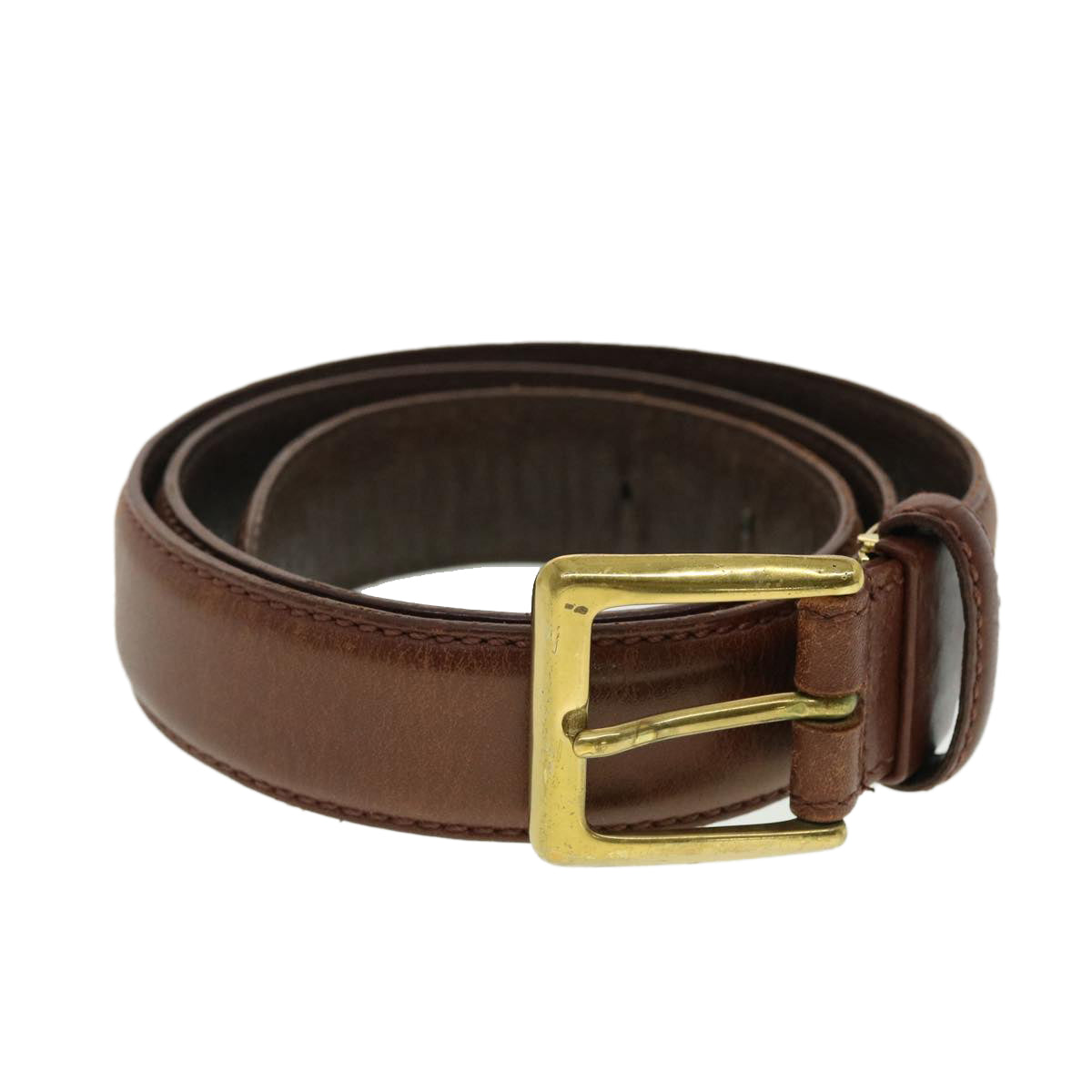 Christian Dior Belt Leather 36.2"" Brown Auth ti1042