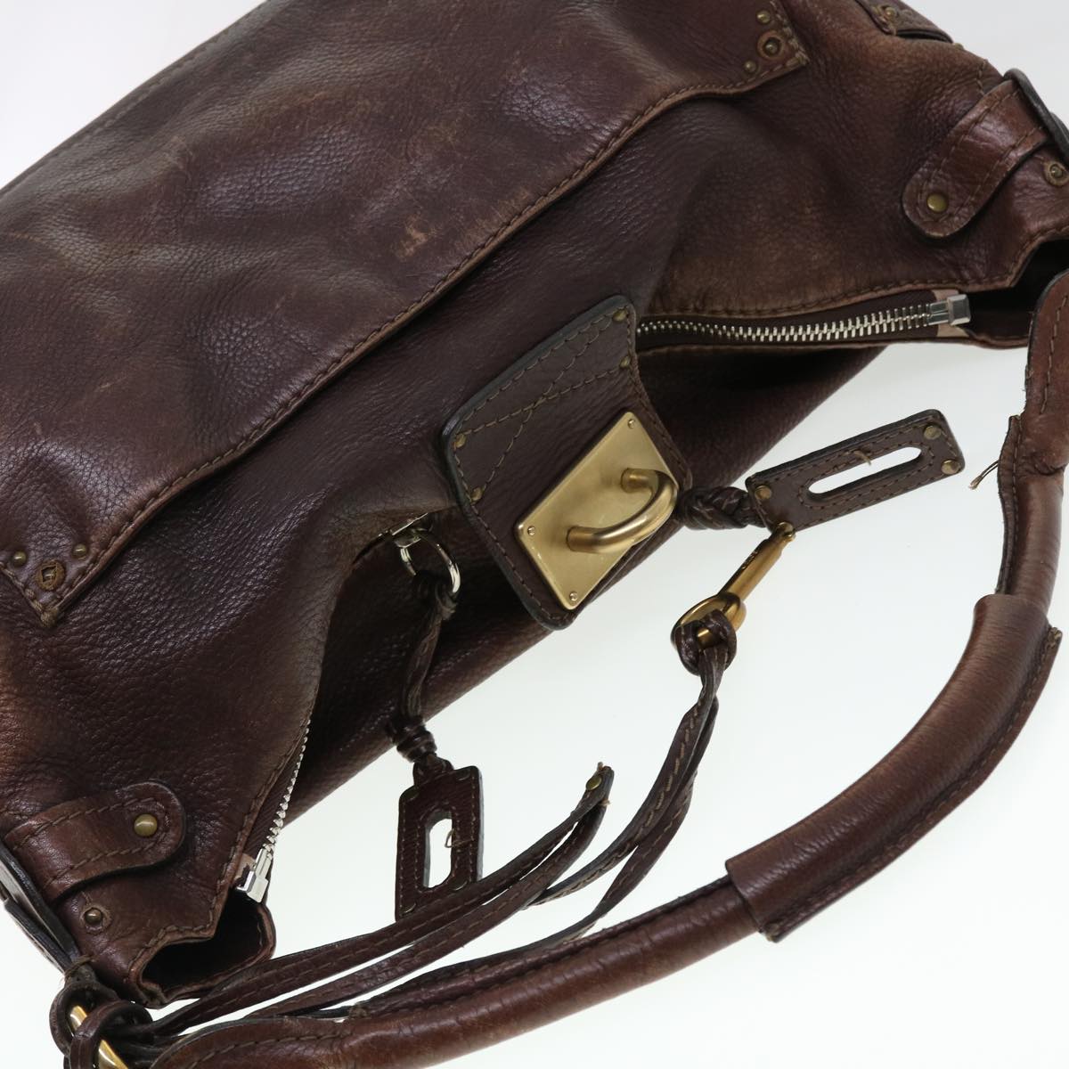 Chloe Paddington Hand Bag Leather Brown 02-06-53 Auth ti1053