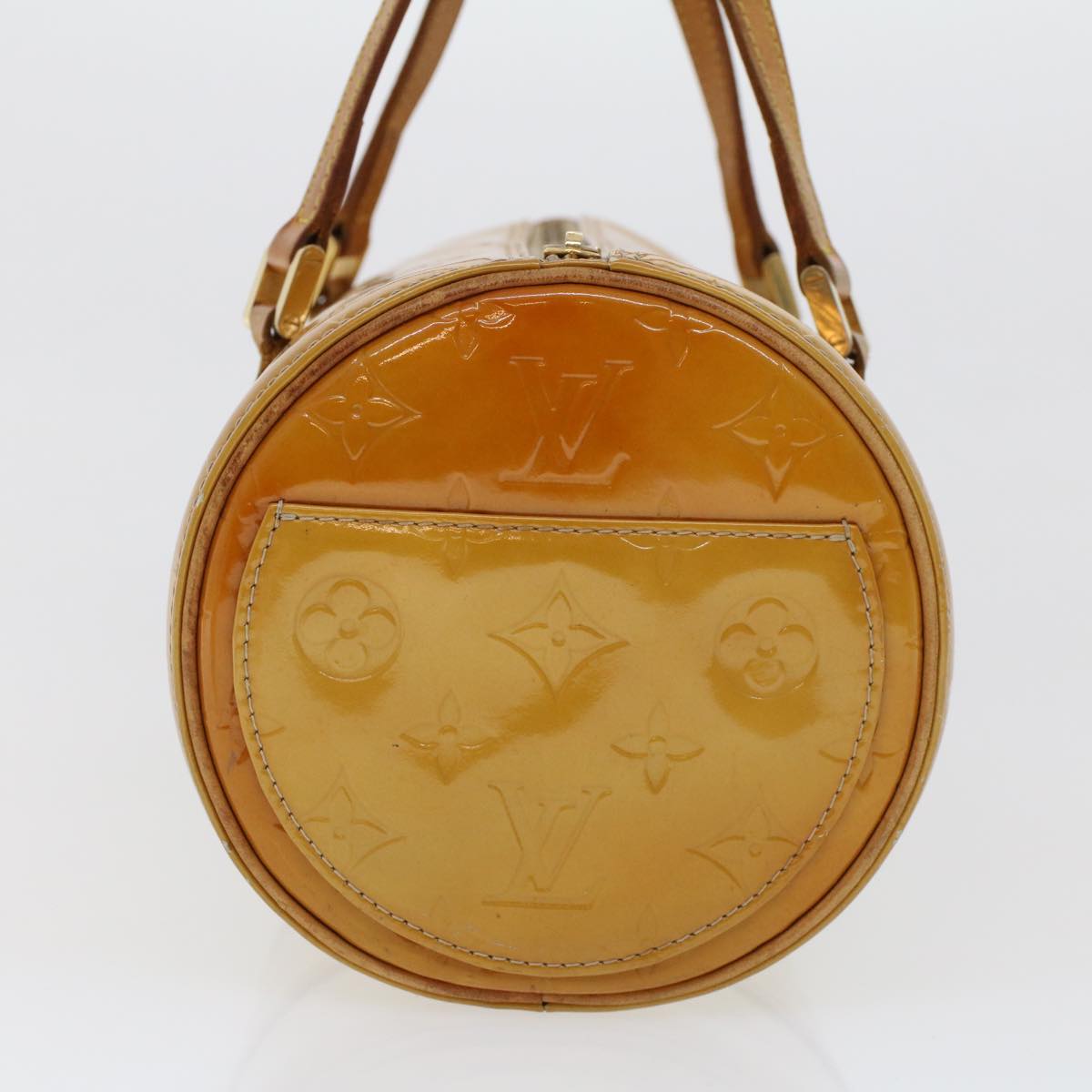 LOUIS VUITTON Monogram Vernis Bedford Hand Bag Beige M91006 LV Auth ti1117