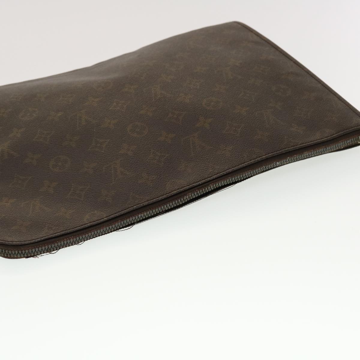 LOUIS VUITTON Monogram Poche Document Briefcase M53400 LV Auth ti1152