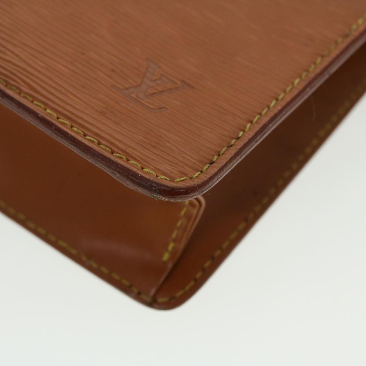 LOUIS VUITTON Epi Pochette Homme Clutch Bag Brown M52528 LV Auth ti1154