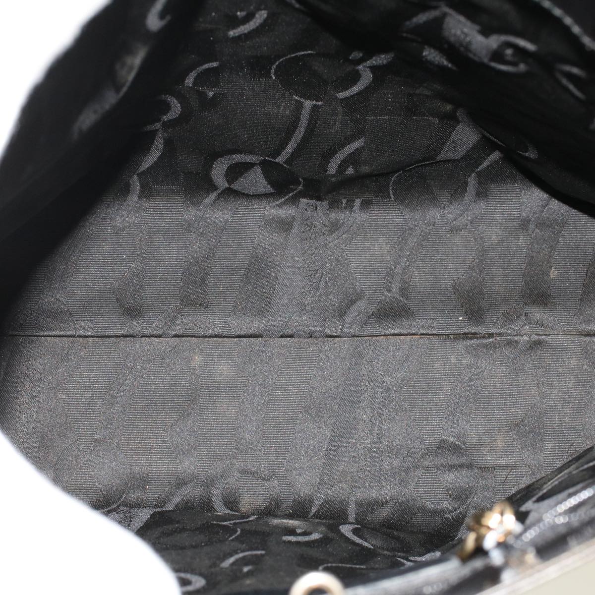 Salvatore Ferragamo Shoulder Bag Suede Leather Black Auth ti1168