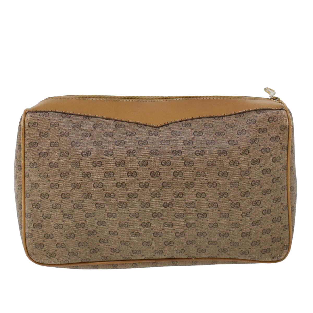 GUCCI Micro GG Canvas Web Sherry Line Clutch Bag Beige 014 904 0018 Auth ti1207