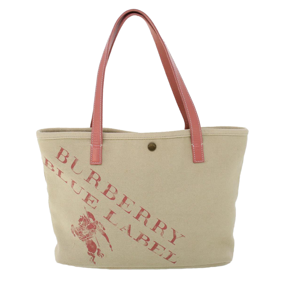 BURBERRY Blue Label Tote Bag Canvas Beige Auth ti1209