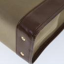 Burberrys Hand Bag Canvas Leather Brown Beige Auth ti1227-14