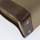 Burberrys Hand Bag Canvas Leather Brown Beige Auth ti1227-15