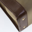 Burberrys Hand Bag Canvas Leather Brown Beige Auth ti1227-9