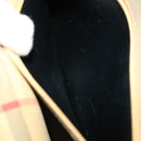 Burberrys Hand Bag Canvas Leather Brown Beige Auth ti1227-12