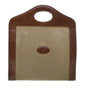 Burberrys Hand Bag Canvas Leather Brown Beige Auth ti1227-13