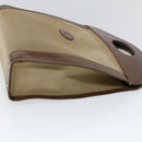 Burberrys Hand Bag Canvas Leather Brown Beige Auth ti1227-3
