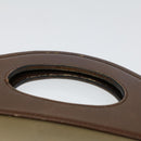 Burberrys Hand Bag Canvas Leather Brown Beige Auth ti1227-8