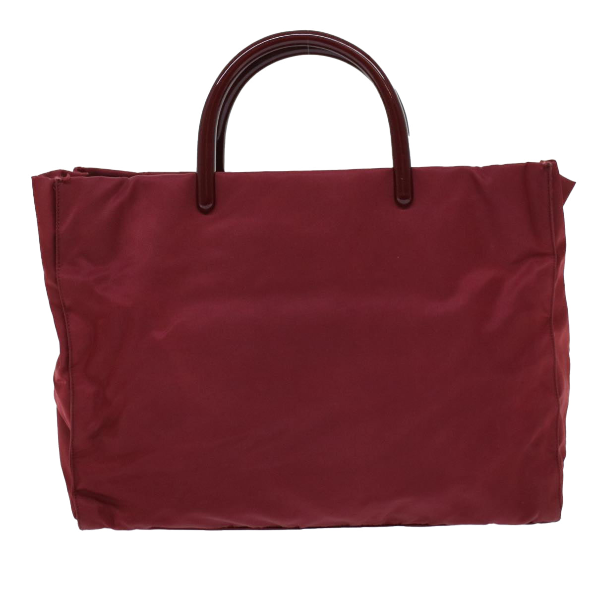 PRADA Hand Bag Nylon Red Auth ti1240 - 0