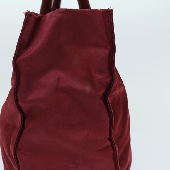PRADA Hand Bag Nylon Red Auth ti1240