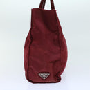 PRADA Hand Bag Nylon Red Auth ti1240-5