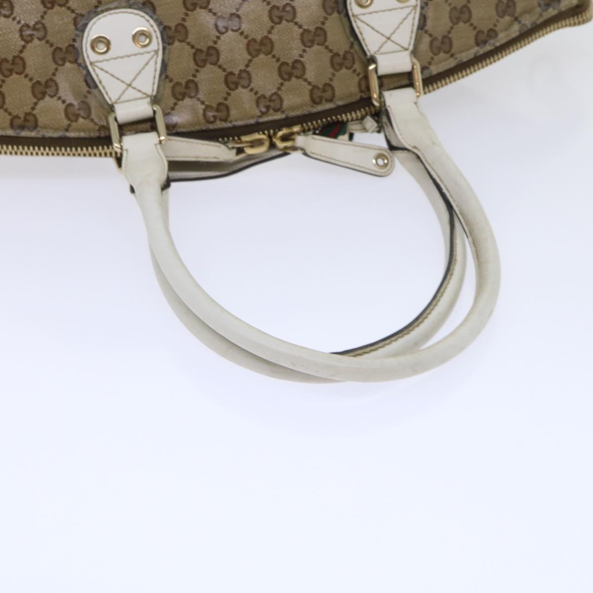 GUCCI GG Crystal Web Sherry Line Shoulder Bag Brown Red Green Auth ti1254