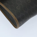 Christian Dior Honeycomb Canvas Shoulder Bag PVC Leather Black Auth ti1257-14