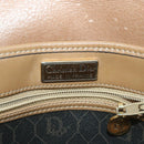 Christian Dior Honeycomb Canvas Shoulder Bag PVC Leather Black Auth ti1257-10