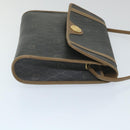 Christian Dior Honeycomb Canvas Shoulder Bag PVC Leather Black Auth ti1257-3