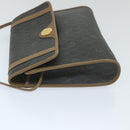 Christian Dior Honeycomb Canvas Shoulder Bag PVC Leather Black Auth ti1257-4