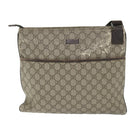 GUCCI GG Canvas Shoulder Bag Coated Canvas Beige 141198 Auth ti1265-2