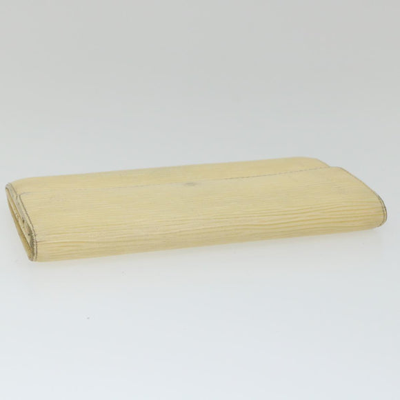 LOUIS VUITTON Epi Pochette Porte Monnaie Credit Wallet White M6357A Auth ti1295