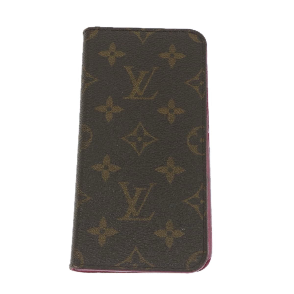 LOUIS VUITTON Monogram iPhone Case 4Set Blue Pink LV Auth ti1305 - 0