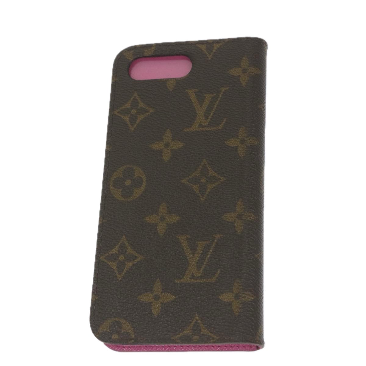 LOUIS VUITTON Monogram iPhone Case 4Set Blue Pink LV Auth ti1305