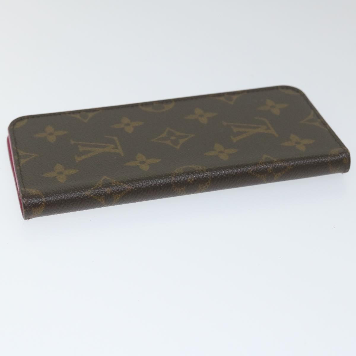 LOUIS VUITTON Monogram iPhone Case 4Set Blue Pink LV Auth ti1305