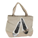 Salvatore Ferragamo Shoulder Bag Nylon patent leather Beige Auth ti1318-13