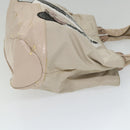 Salvatore Ferragamo Shoulder Bag Nylon patent leather Beige Auth ti1318-3