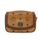 MCM Vicetos Logogram Chain Shoulder Bag Leather Brown Auth ti1320-2