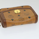 MCM Vicetos Logogram Chain Shoulder Bag Leather Brown Auth ti1320-6