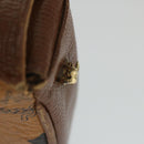 MCM Vicetos Logogram Chain Shoulder Bag Leather Brown Auth ti1320-9