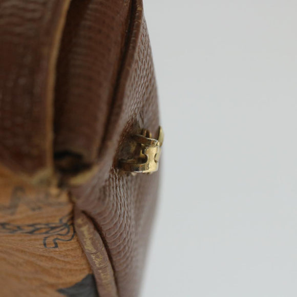 MCM Vicetos Logogram Chain Shoulder Bag Leather Brown Auth ti1320