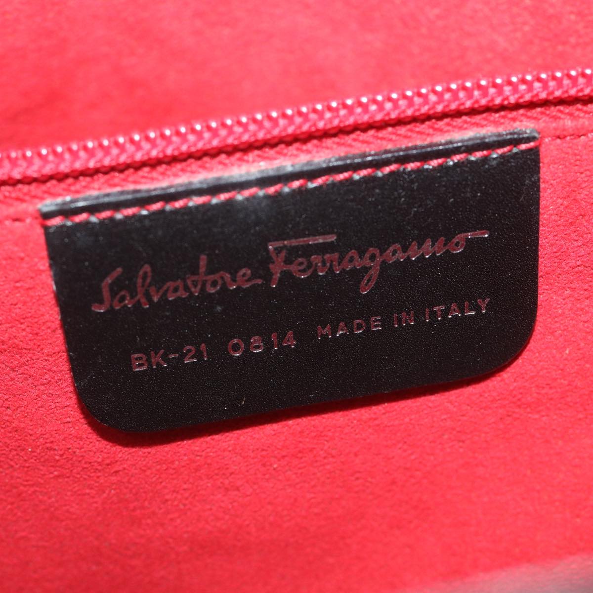 Salvatore Ferragamo Shoulder Bag Canvas Black Auth ti1333