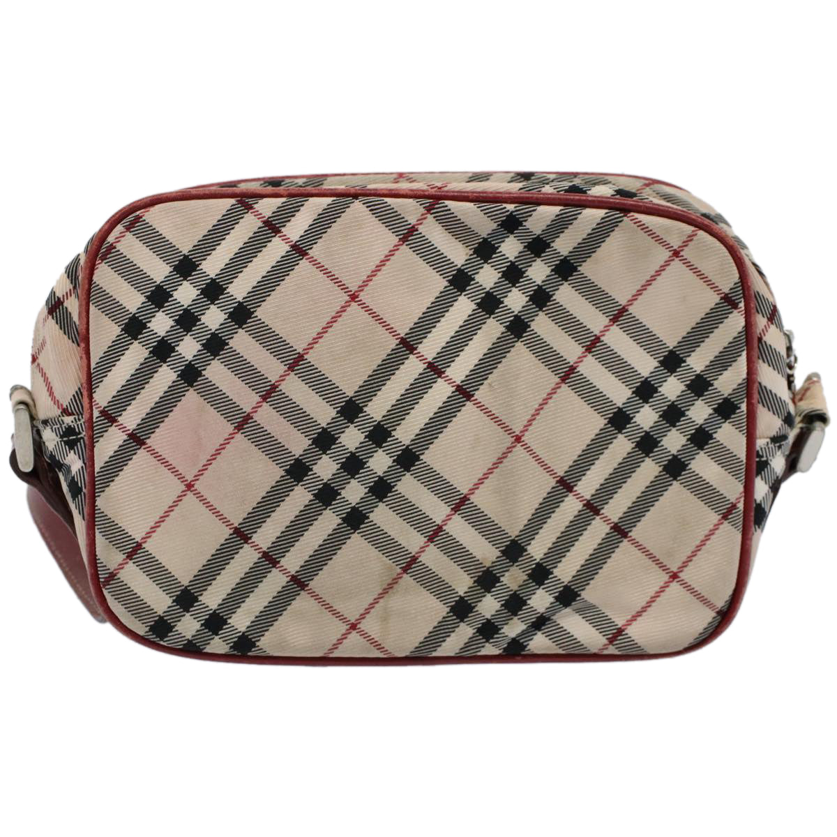 BURBERRY Nova Check Shoulder Bag Nylon Red Auth ti1335 - 0