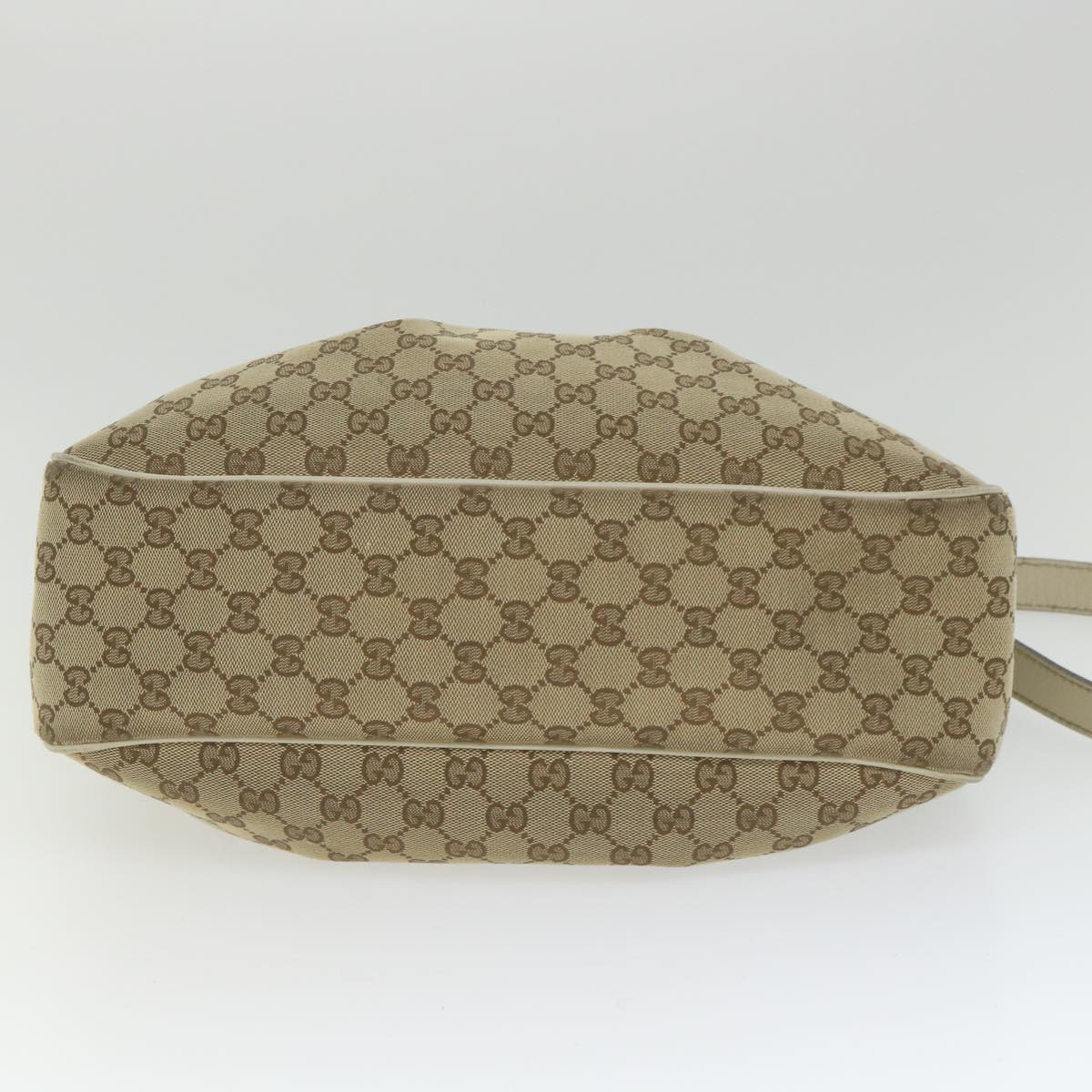 GUCCI GG Canvas Shoulder Bag Beige 296834 Auth ti1339